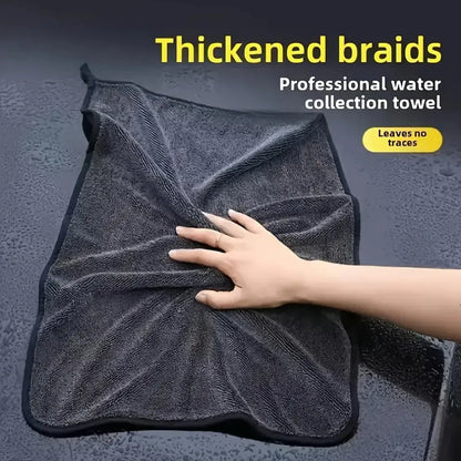 Dark Gray Car Microfiber Towel - Oversized Ultra Absorbent Cleaning Cloth for Car Wash & Detailing
