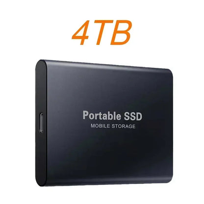 Portable SSD 1TB–4TB High-Speed External Drive – USB 3.1 Type-C Solid State Hard Disk for Laptop, PC & Mac