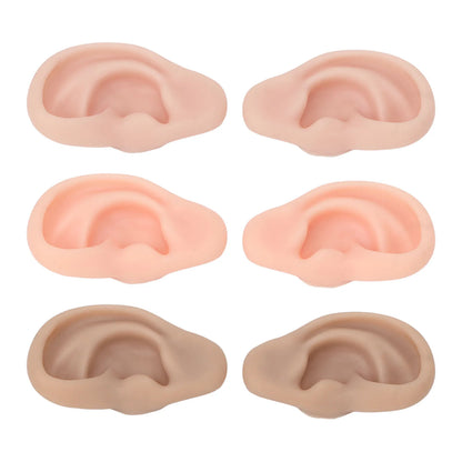Soft Silicone Ear Model – Flexible Piercing Practice & Earring Display Training Mannequin for Jewelry Showcase & Ear Piercing Practice