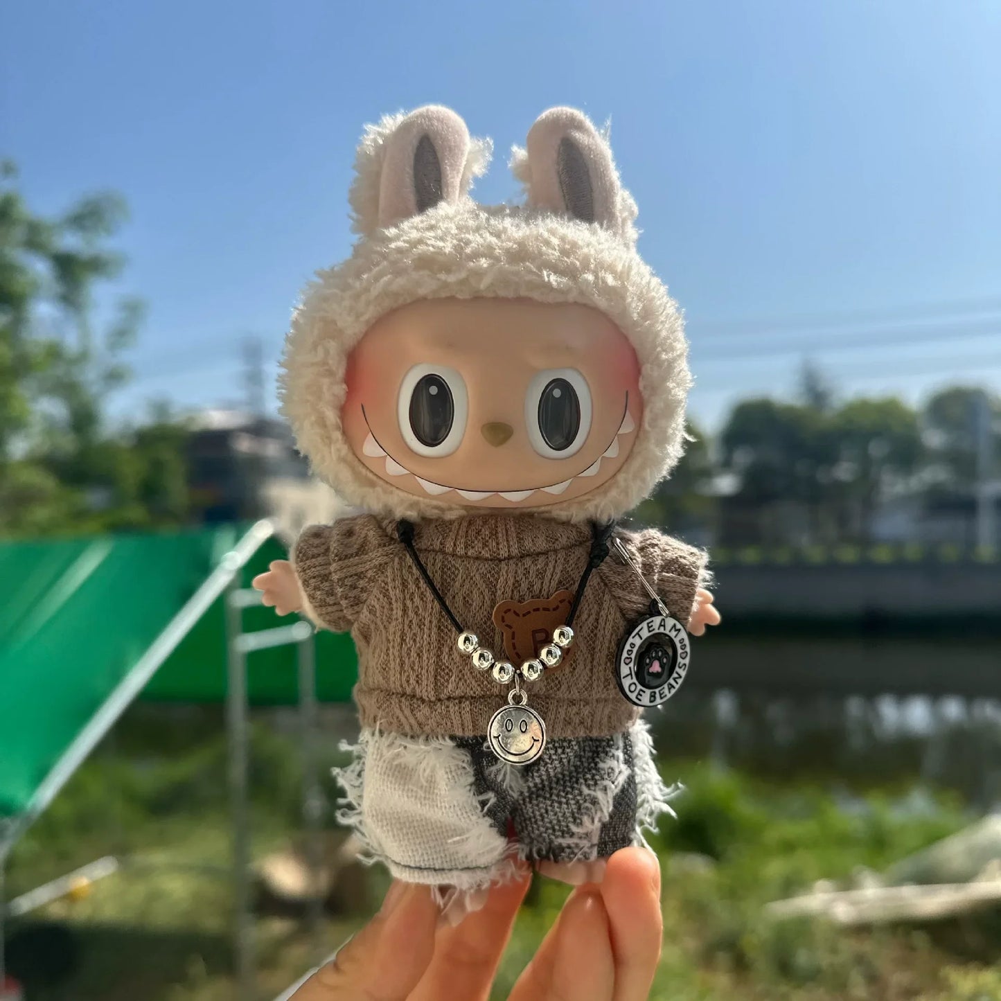 Mini Plush Doll Clothes Outfit – Korea Kpop EXO Labubu V1 V2 Idol Dolls Pit Strip Climbing Suit Gift