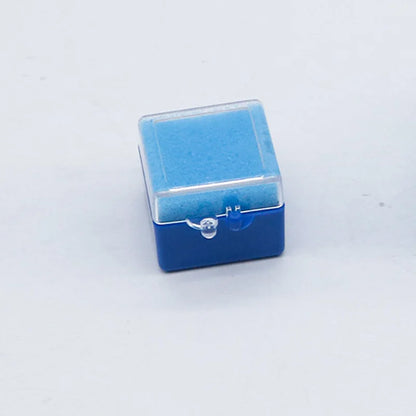 100PCS Dental Implant Storage Box – 1inch & 2inch Plastic Denture Box with Sponge, Blue, Black, White, for Dentistry & Laboratory