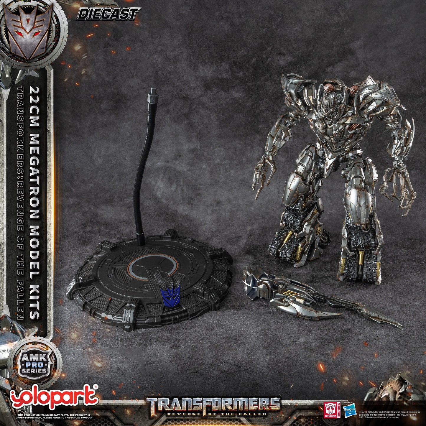 YOLOPARK 22cm Megatron AMK PRO Transformers Model – Revenge of the Fallen Action Figure Toy Kit