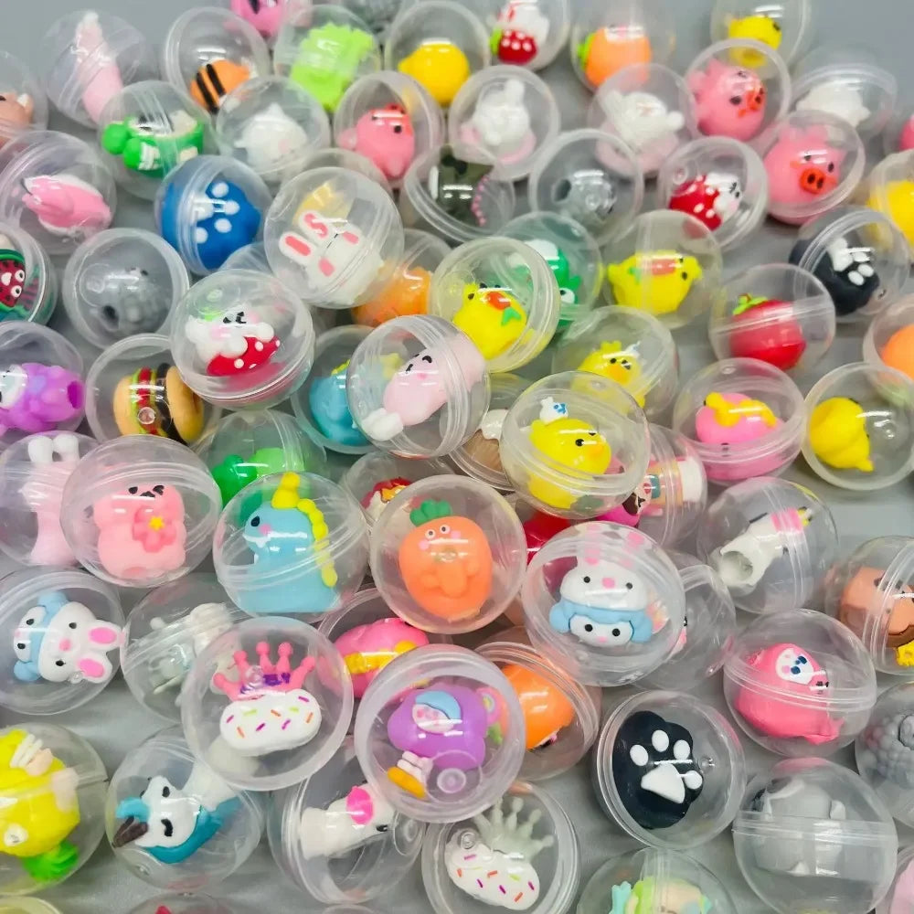 30/50-Piece 32mm Transparent Eggshell Toys - Mixed Party Favors, Pinata Fillers, Birthday Gifts, and Carnival Rewards