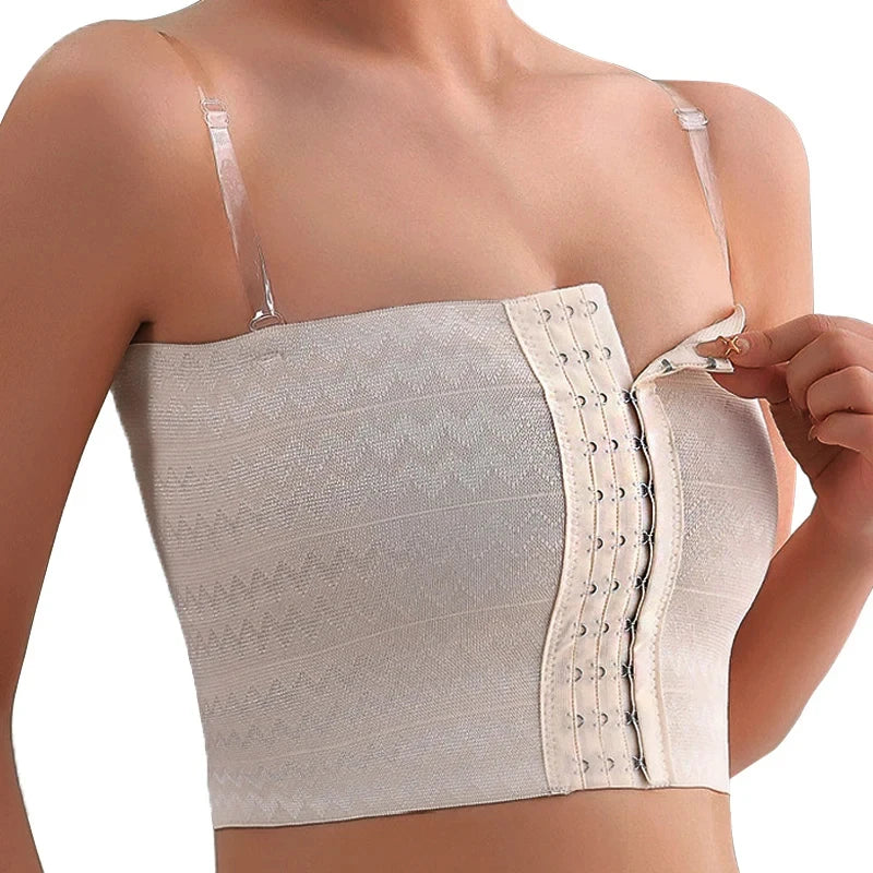 Breast Shaper Binder with Bra Straps – Breathable Transgender Chest Binder Top for Tomboy & Lesbian Style