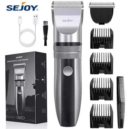 Sejoy Professional Hair Clippers for Men – Cordless Barber Clipper & Rechargeable Beard Trimmer