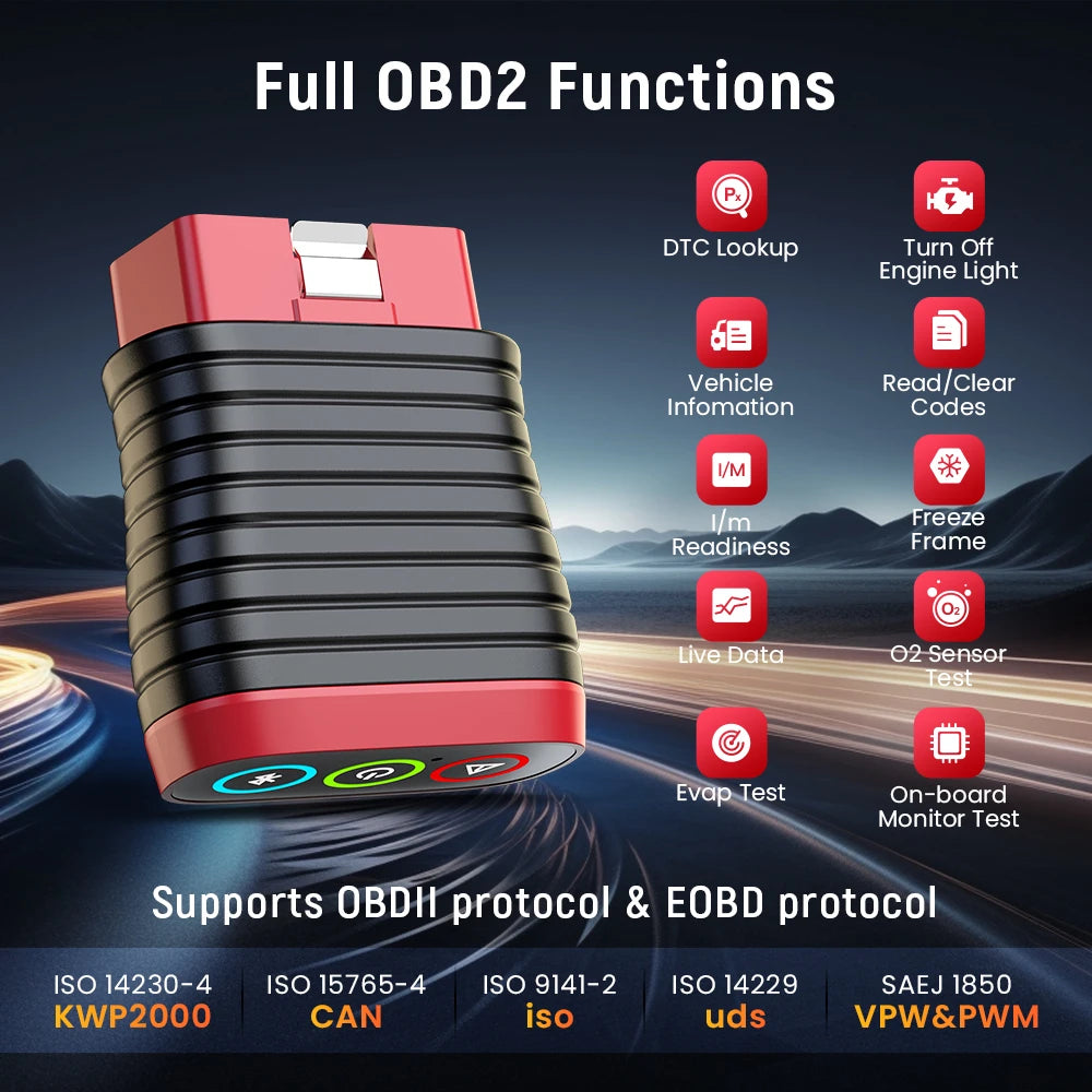 THINKCAR BD6 OBD2 Scanner – Full System Diagnostic, Oil, IMMO, ETS & Brake Reset, Lifetime Free Updates via THINKDIAG App