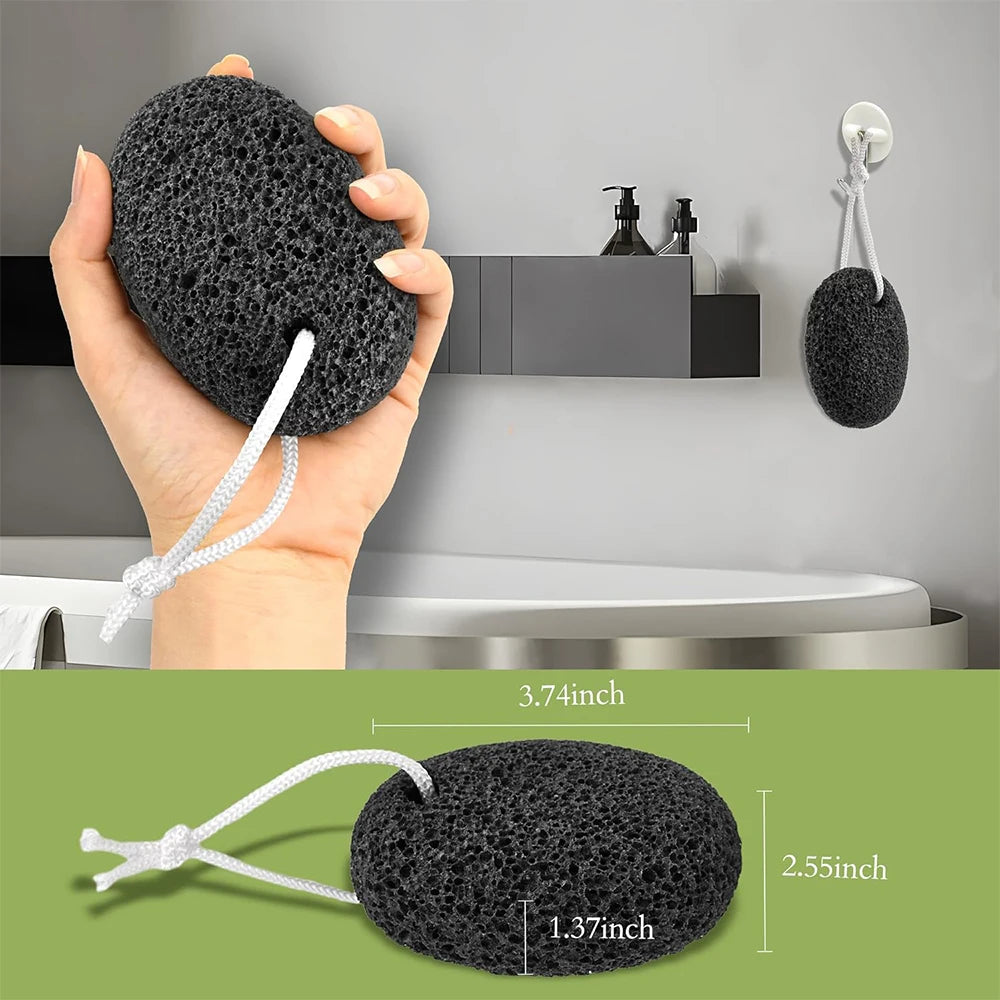 Natural Lava Pumice Stone Callus Remover — Foot, Heel & Palm Exfoliating Scrubber for Hard Skin Care