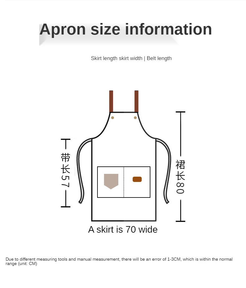 Customized Embroidery Kitchen Apron – Waterproof Bib with Logo, Signature, Pockets, and Waist Bag for Home Chefs & Bakers