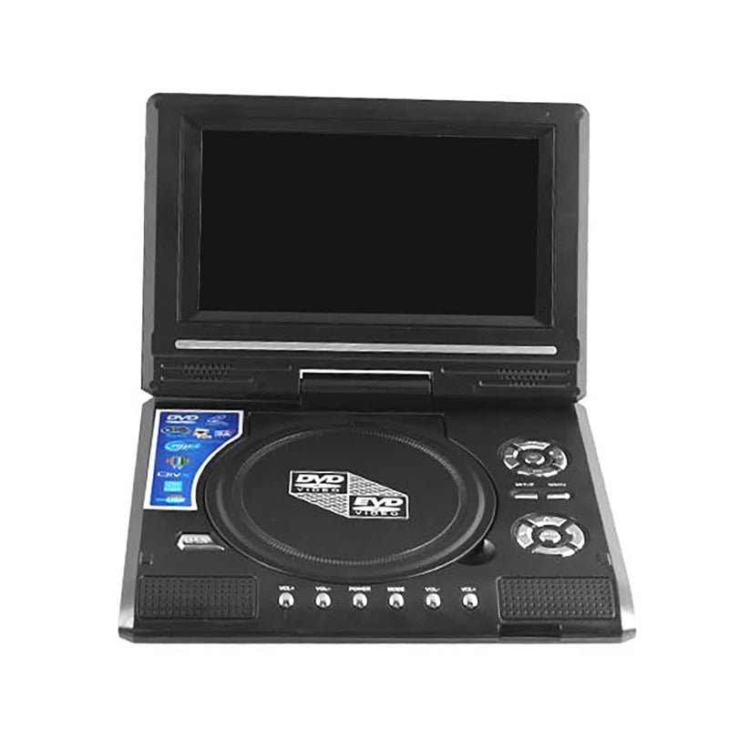 Mini 7.8-Inch DVD Player – Desktop Digital Smart TV CD EVD Disc Player, Remote Control, Portable Travel with 270° Rotatable Screen