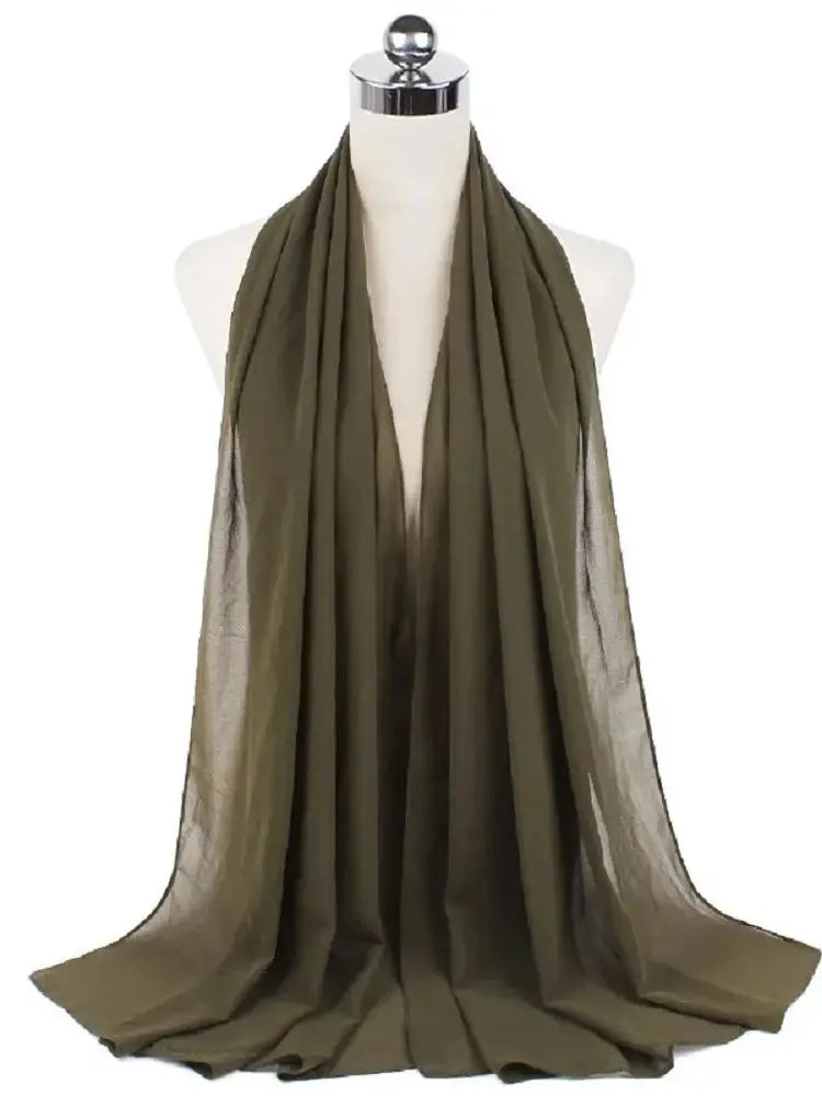 Women’s Solid Chiffon Instant Hijab – Ready-to-Wear Islamic Scarf, Muslim Shawl & Arab Head Wrap