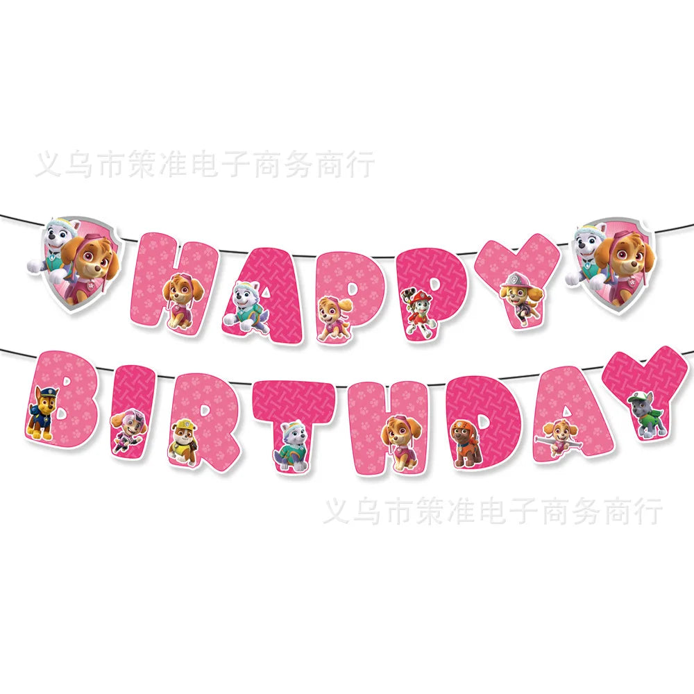 PAW Patrol Skye Pink Birthday Party Decorations Set – Foil Balloon Backdrop, Disposable Tableware & Baby Shower Supplies for Girls Kids Gifts