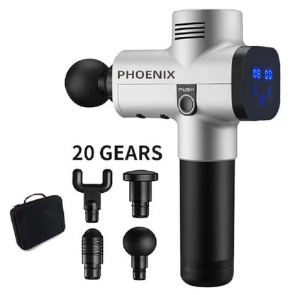 Phoenix A2 Deep Tissue Massage Gun — Muscle Relaxation & Pain Relief Therapy for Back, Legs & Feet