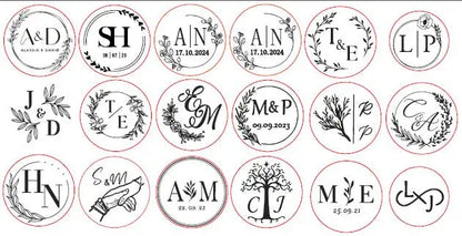 Custom Brass Wax Seal Stamp with 2 Initials & Wreath – Vintage Reusable DIY Wedding & Letter Stamp with Free Engraving