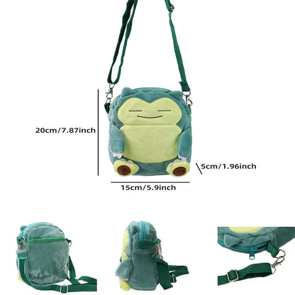 Pokemon Plush Backpack – Gengar, Mimikyu, Snorlax, Rowlet, Lucario & Charmander Anime Shoulder Bag Dolls