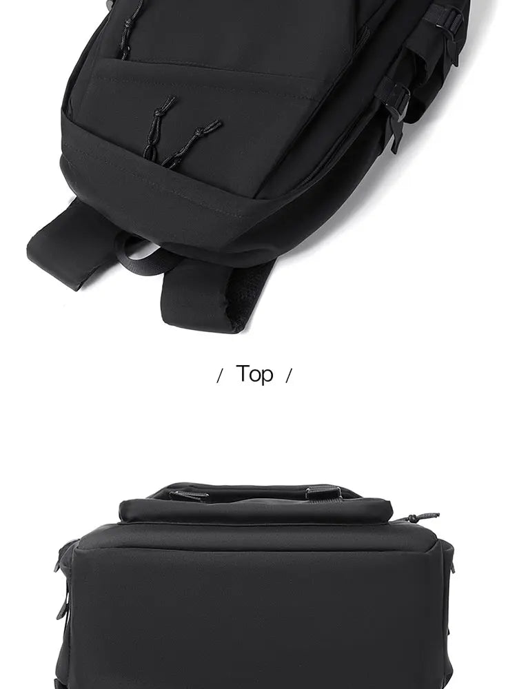 15 Inch Polyester Waterproof Men’s Backpack – Simple, Fashionable Student & Couple Computer Bag