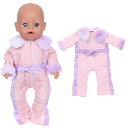 18-Inch Girl Doll Clothes – Pink Coat & Office Dress Outfit, Baby Girl Doll Gift Toy