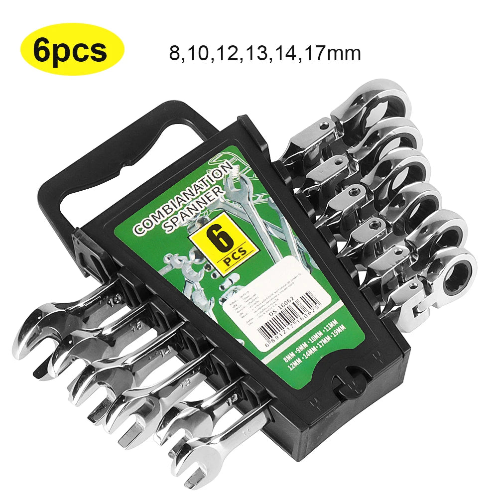 Professional Ratchet Wrench Set – Complete Socket & Flat Wrench Tool Kit for Automotive, Mechanical & DIY Use