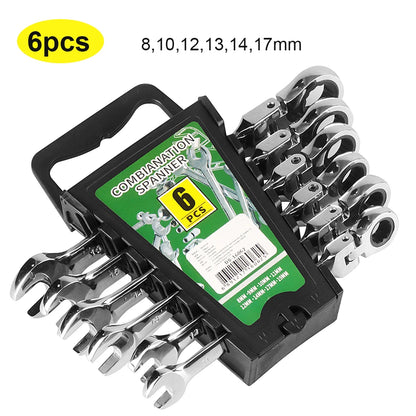 Professional Ratchet Wrench Set – Complete Socket & Flat Wrench Tool Kit for Automotive, Mechanical & DIY Use
