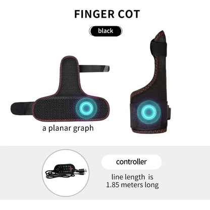 Electric Heated Thumb & Wrist Support - Vibration Massager with 3-Level Timer