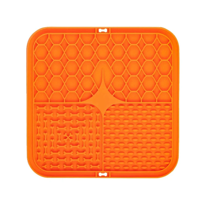 Pet Lick Silicone Mat for Dogs – Slow Feeder Plate, Dog Training Food Sucker, Bathing Distraction & Feeding Supplies