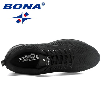 BONA Men's Outdoor Walking Sneakers — Lace-Up Athletic & Running Shoes, Comfortable Popular Style