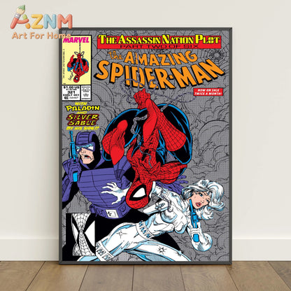 Spider-Man Comic Book Poster - Peter Parker Movie-Inspired Canvas Wall Art