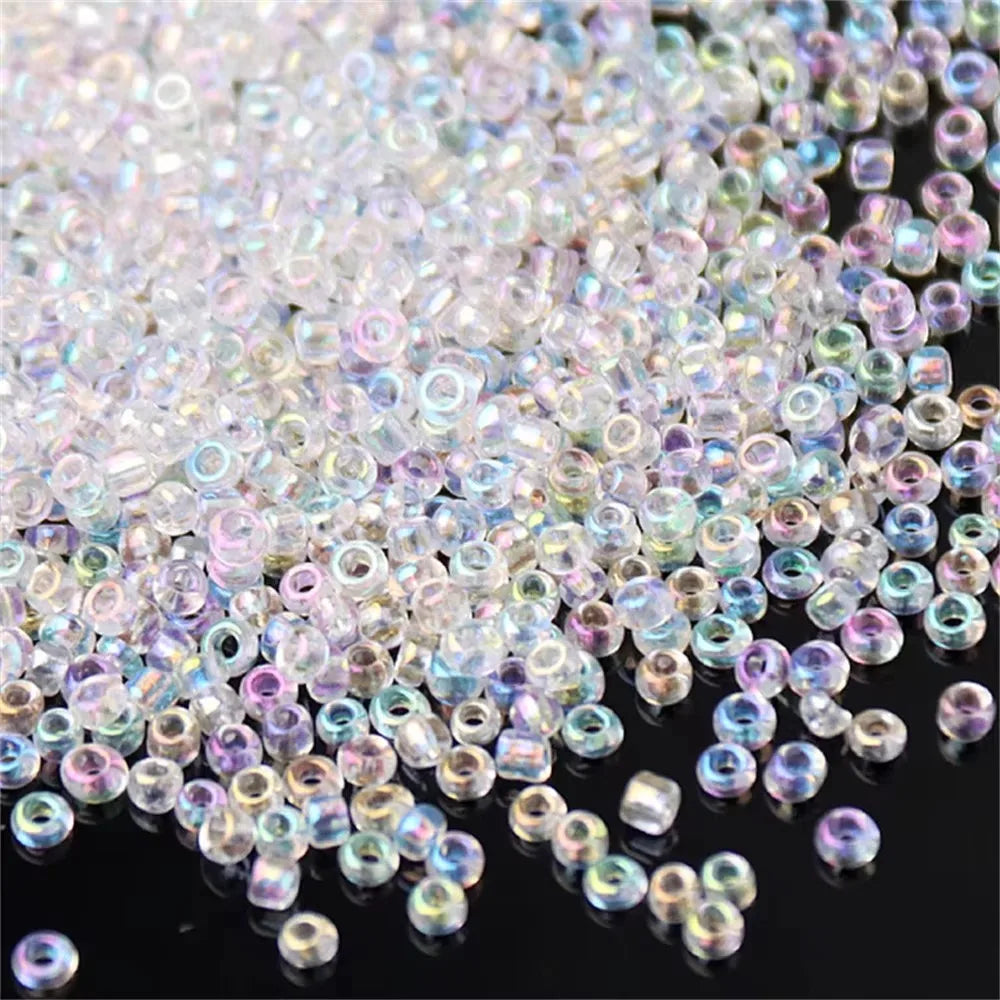 White Czech Glass Seed Beads 1.5mm–4mm for DIY Jewelry Making & Craft Projects