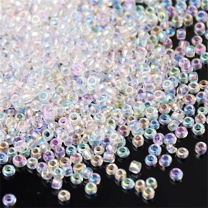 White Czech Glass Seed Beads 1.5mm–4mm for DIY Jewelry Making & Craft Projects