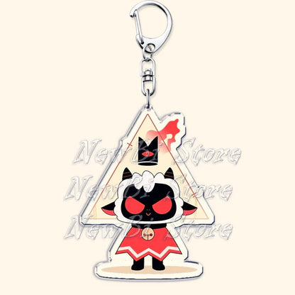Funny Dark Video Game Sheep Keychain – Cute Lamb & Goat Bag Accessory Gamer Gift