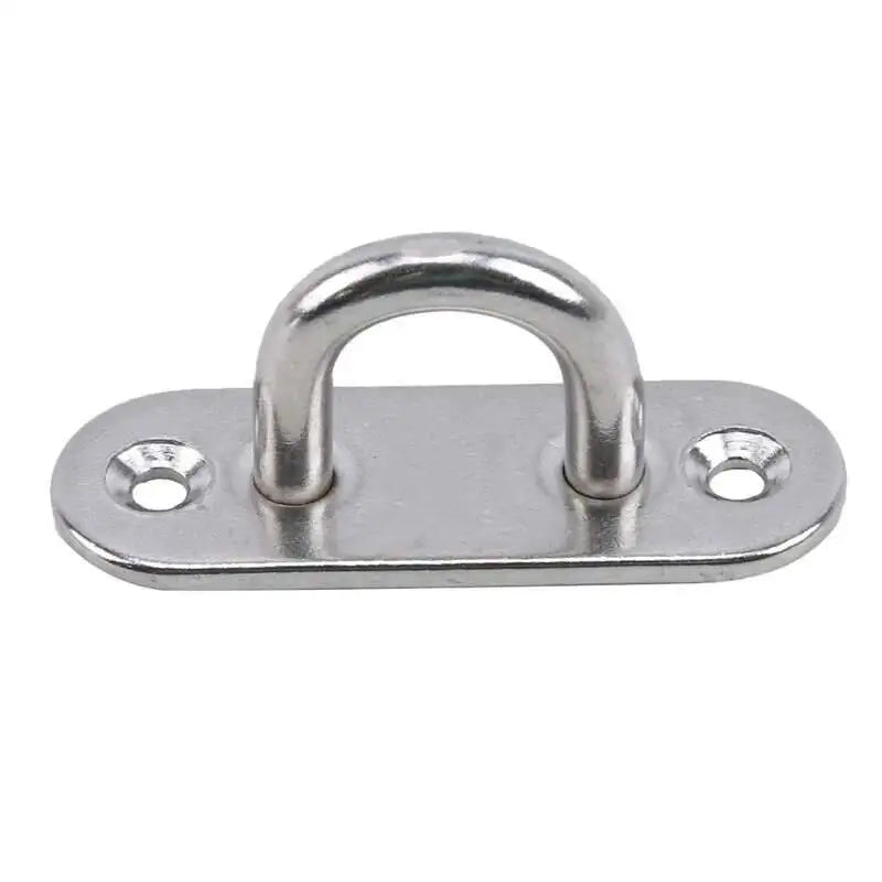 304 Marine Grade Stainless Steel Oval Eye Deck Buckle Staple Set – M5 M6 M8 Fasteners for Boat Shade Sail Mounting