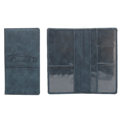 Leather Car Registration & Insurance Holder – Men's Driving License Cover, Auto Documents & Credit Card Storage Bag
