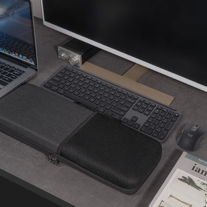 Geekria Keyboard & Mouse Combo Carrying Case – Protective Travel Bag for Logitech MK955 Signature Slim Wireless Keyboard & K950 Replacement Case