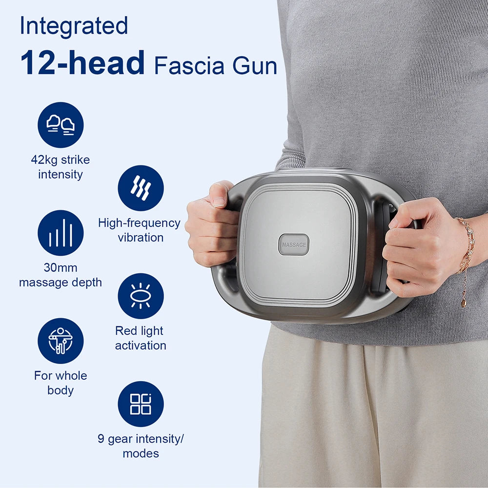 16-Head Fascia Massage Gun – High-Frequency Vibration Body Massager for Back, Waist, Neck, and Shoulders, Muscle Relief