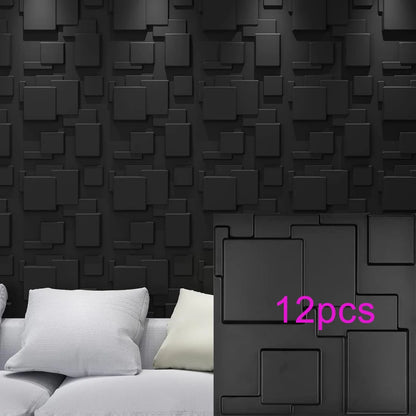 KUUJOJO 3D Textured Wall Panels – Indoor Wall Decoration for Living Room, Bedroom, Hotel, Office, Tape