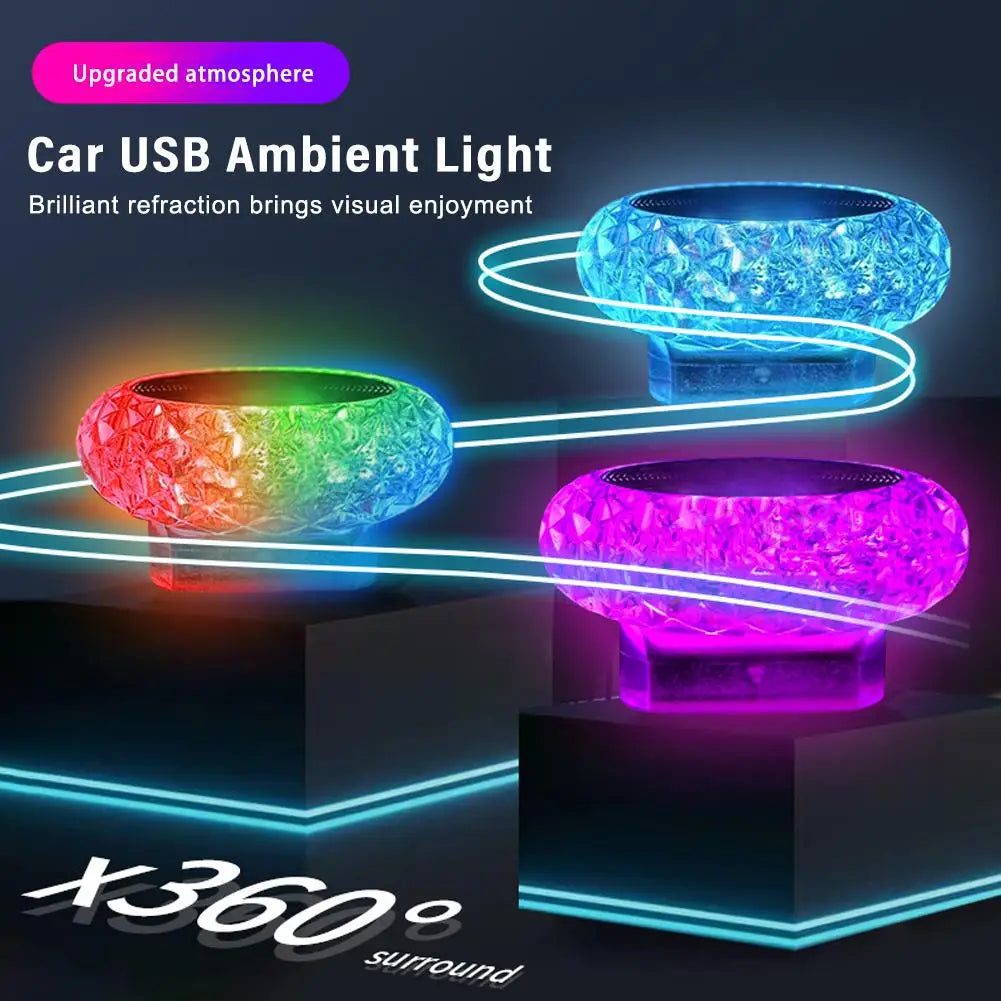 Portable USB Car Ambient Light - Mini LED Decorative Lamps for Auto Interior & Computer Lighting, Plug & Play