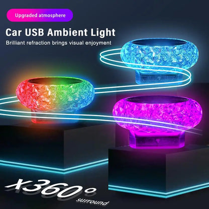 Portable USB Car Ambient Light - Mini LED Decorative Lamps for Auto Interior & Computer Lighting, Plug & Play