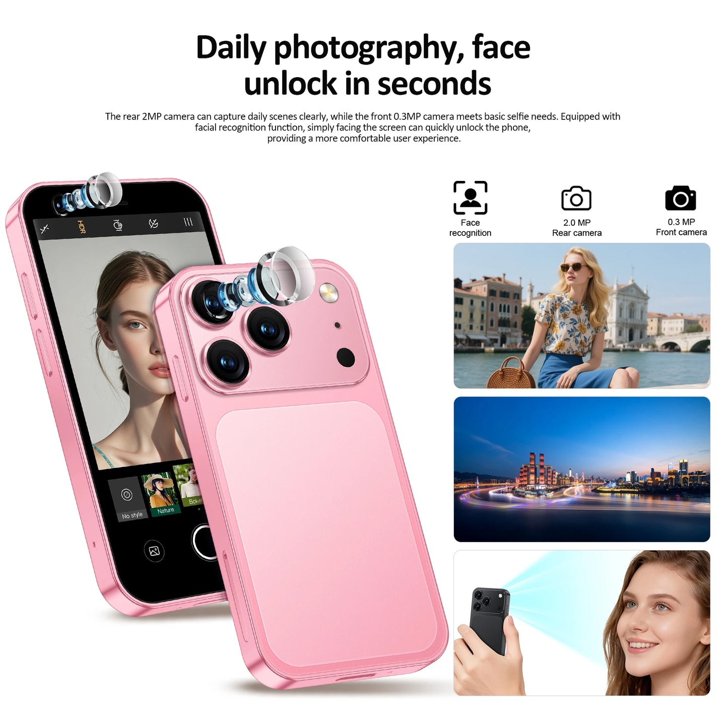 SERVO 18SE Mini Smartphone - 3G Android Phone with 2GB RAM, 16GB Storage & Dual SIM