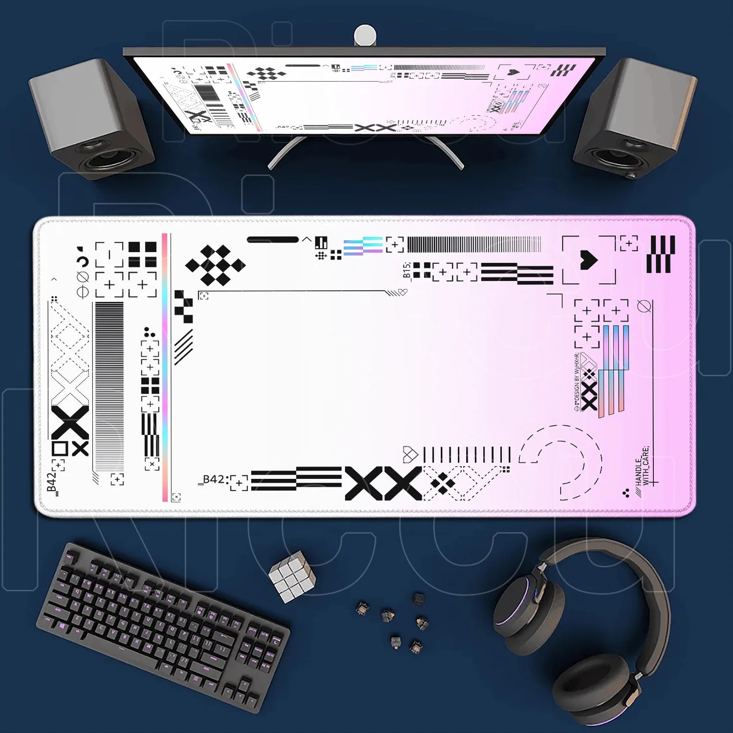 Cartoon Pink CSGO Gamer Mouse Pad – 400x900mm Anti-Slip Rubber Desk Mat for Keyboard & Gaming Accessories