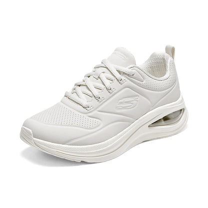Skechers Women's Running Shoes - Leather Lace-Up Outdoor Sneakers, Anti-Skid Sports Tennis & Lightweight Walking Shoes