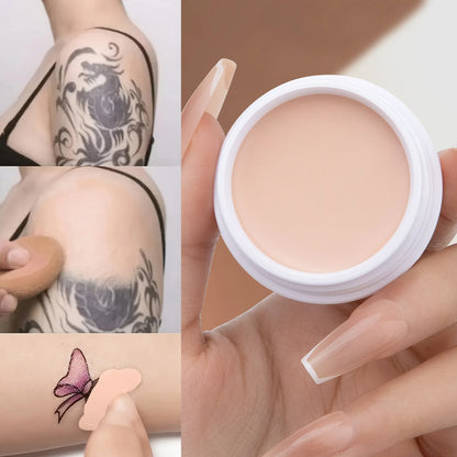 QIC Waterproof Concealer Cream - Sweatproof Full Coverage Tattoo Cover Foundation for All Skin Types