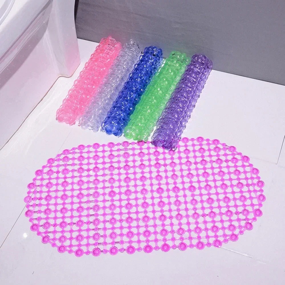 PVC Anti-Skid Bath Mat – Soft Non-Slip Shower & Bathtub Mat with Massage Nubs and Suction Cups