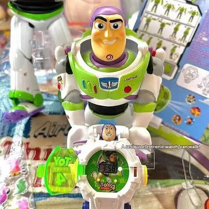 Cartoon Projection Electronic Watch - Fun Deformation Toy Surprise Gift for Children