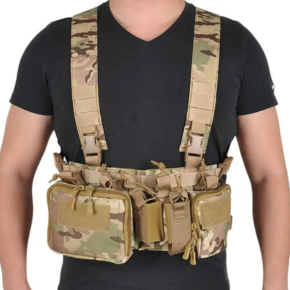 Tactical Vest CS Match – Wargame Military Nylon Chest Rig Vest for Airsoft, Hunting & Outdoor Camping Gear Accessories