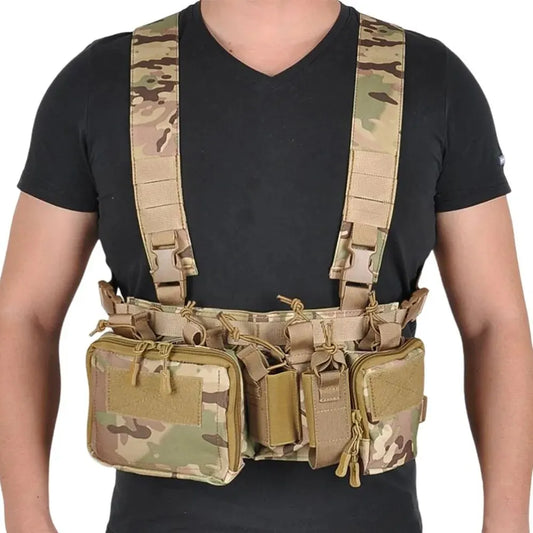Tactical Vest CS Match – Wargame Military Nylon Chest Rig Vest for Airsoft, Hunting & Outdoor Camping Gear Accessories