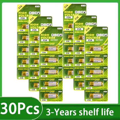 12V A23 Battery Pack - 23A Alkaline Batteries for Doorbells Remote Controls & Electronic Toys