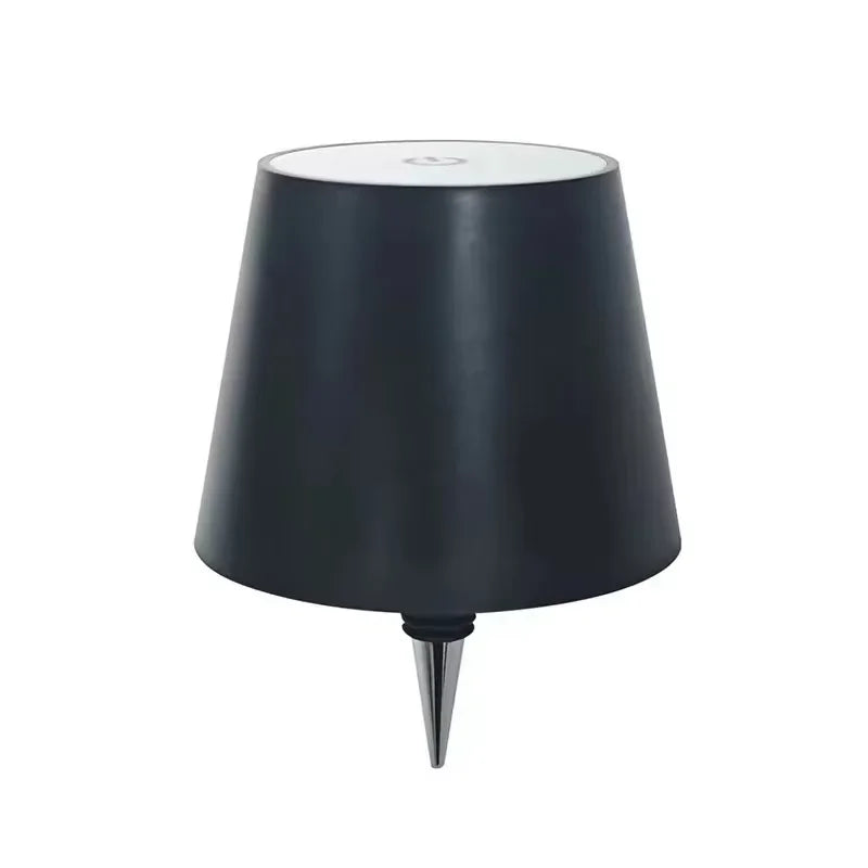 USB Rechargeable Bottle Table Lamp – Touch Control Night Light with 3-Color Stepless Dimming for Bar & Desk