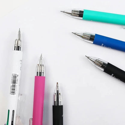 6 in 1 Multicolor Ballpoint Pen & Pencil – 5 Color Ball Pen + 1 Automatic Pencil with Eraser for School & Office Writing