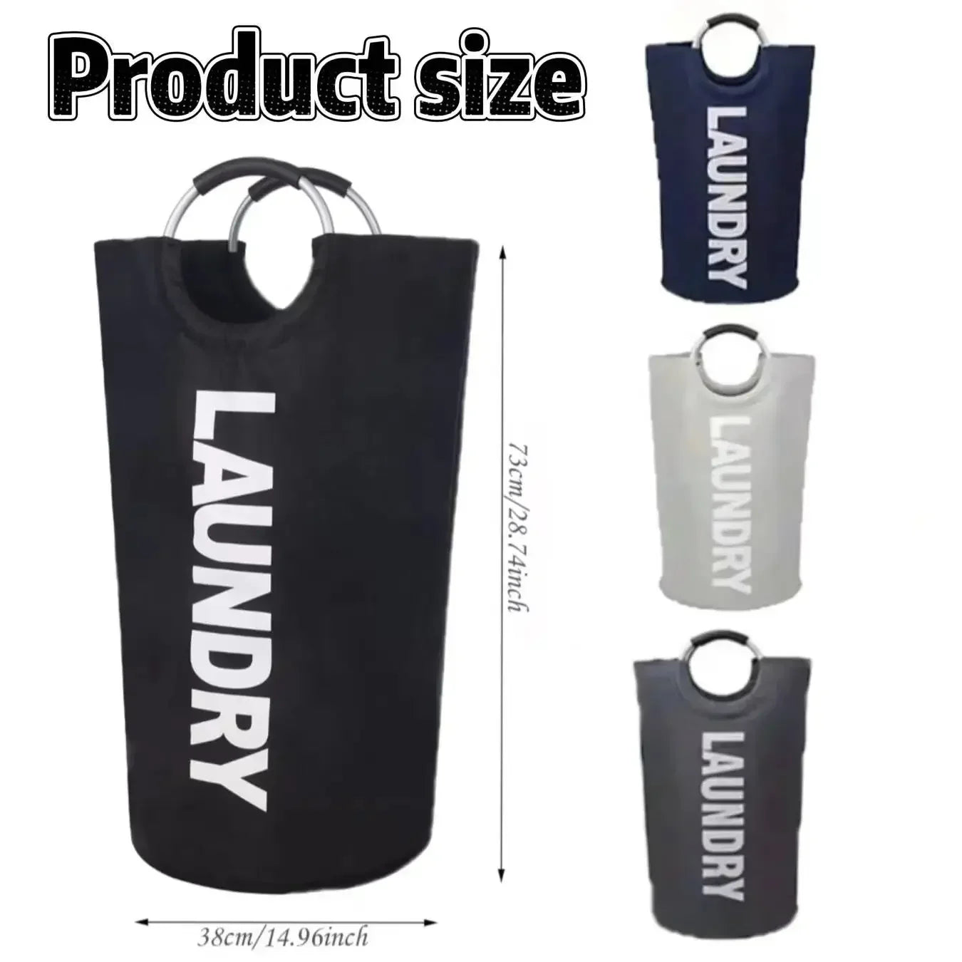 Oxford Fabric Foldable Laundry Basket – Large-Capacity Dirty Clothes Storage Bag for Home, Dorm & Laundry Room