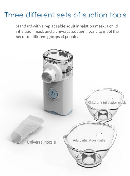 Handheld Portable Silent Mesh Nebulizer – Auto-Clean Inhaler for Kids, Portable Inhalator & Nebulizador