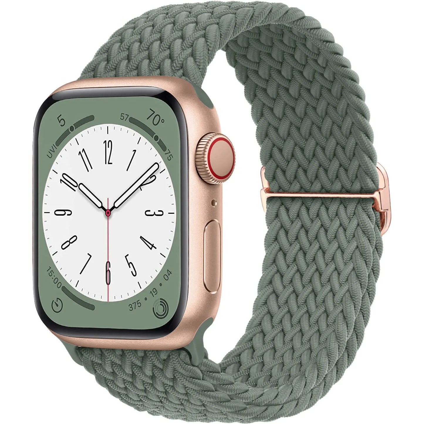 Braided Solo Loop Apple Watch Band – Stretch Nylon Bracelet Strap for Series SE, 6–11 & Ultra 2 (40mm–49mm) Adjustable Correa